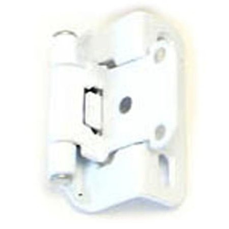 HD A07550 W Amerock Decorative Half Wrap 0.5 in. Overlay Self Closing Cabinet Door Hinge; White Pair A07550 W